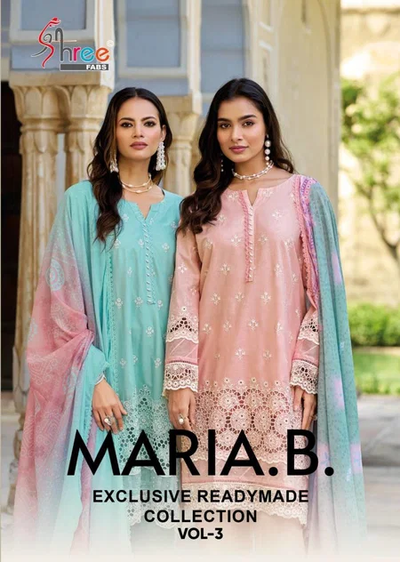 Maria B Exclusive Readymade Vol 3 Shree Pakistani Suits Wholesale Suppliers In Mumbai